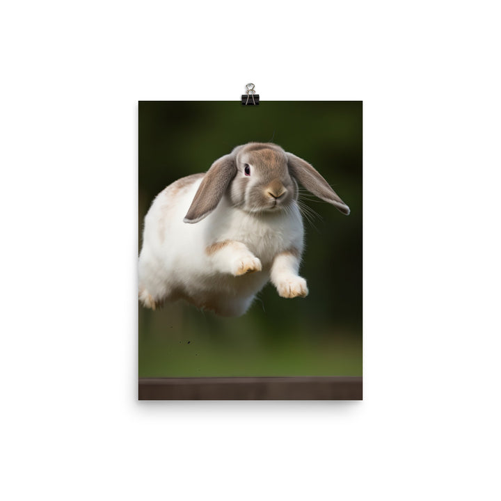 Playful French Lop Photo paper poster - PosterfyAI.com