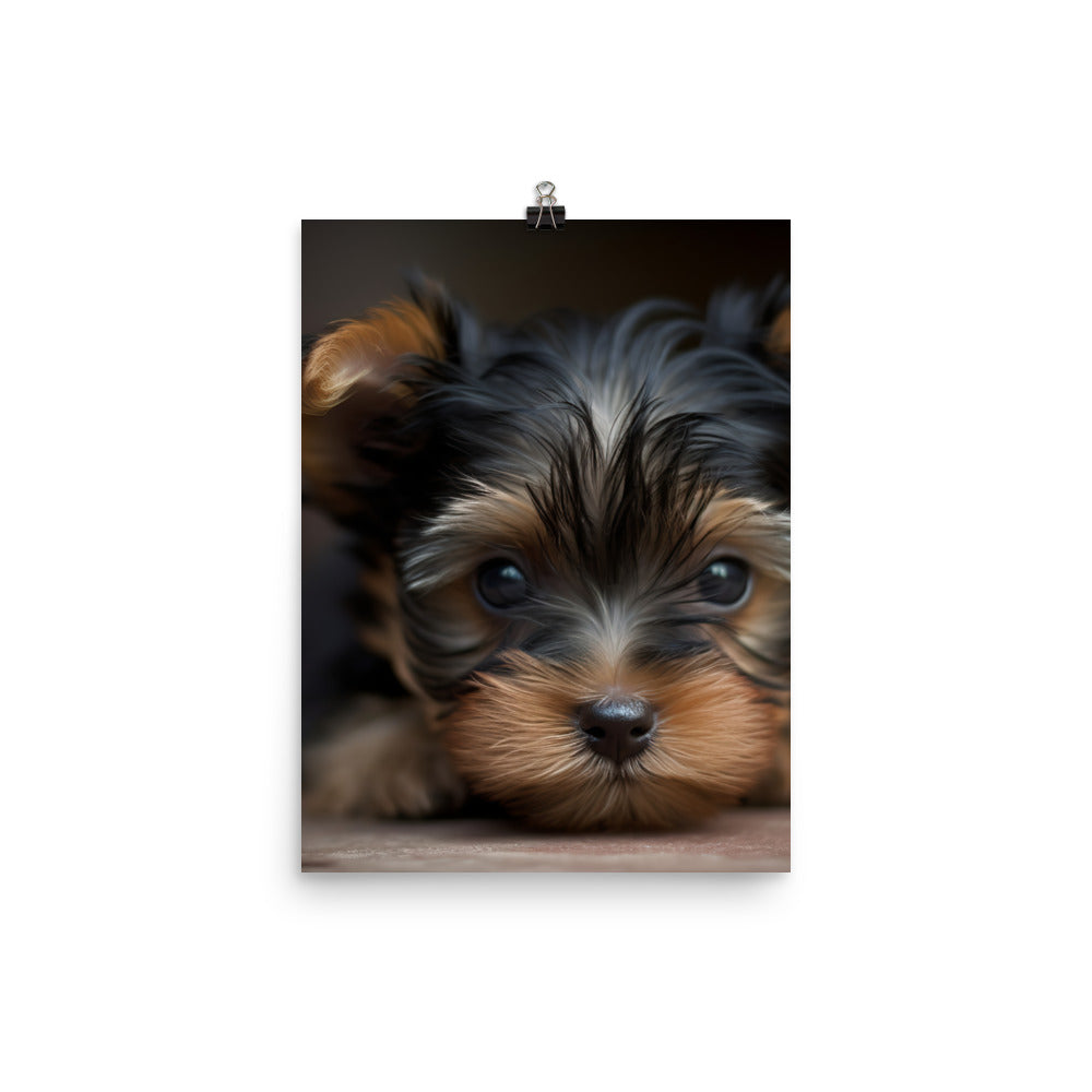 Yorkshire Terrier Pup Photo paper poster - PosterfyAI.com