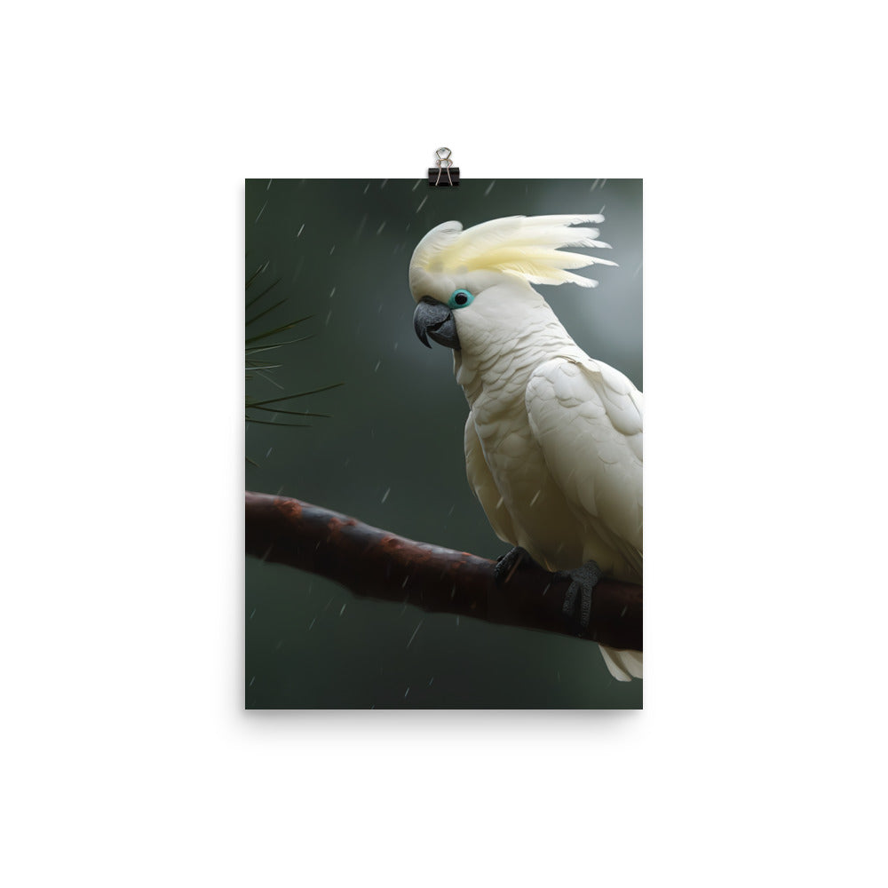 Umbrella Cockatoo Photo paper poster - PosterfyAI.com