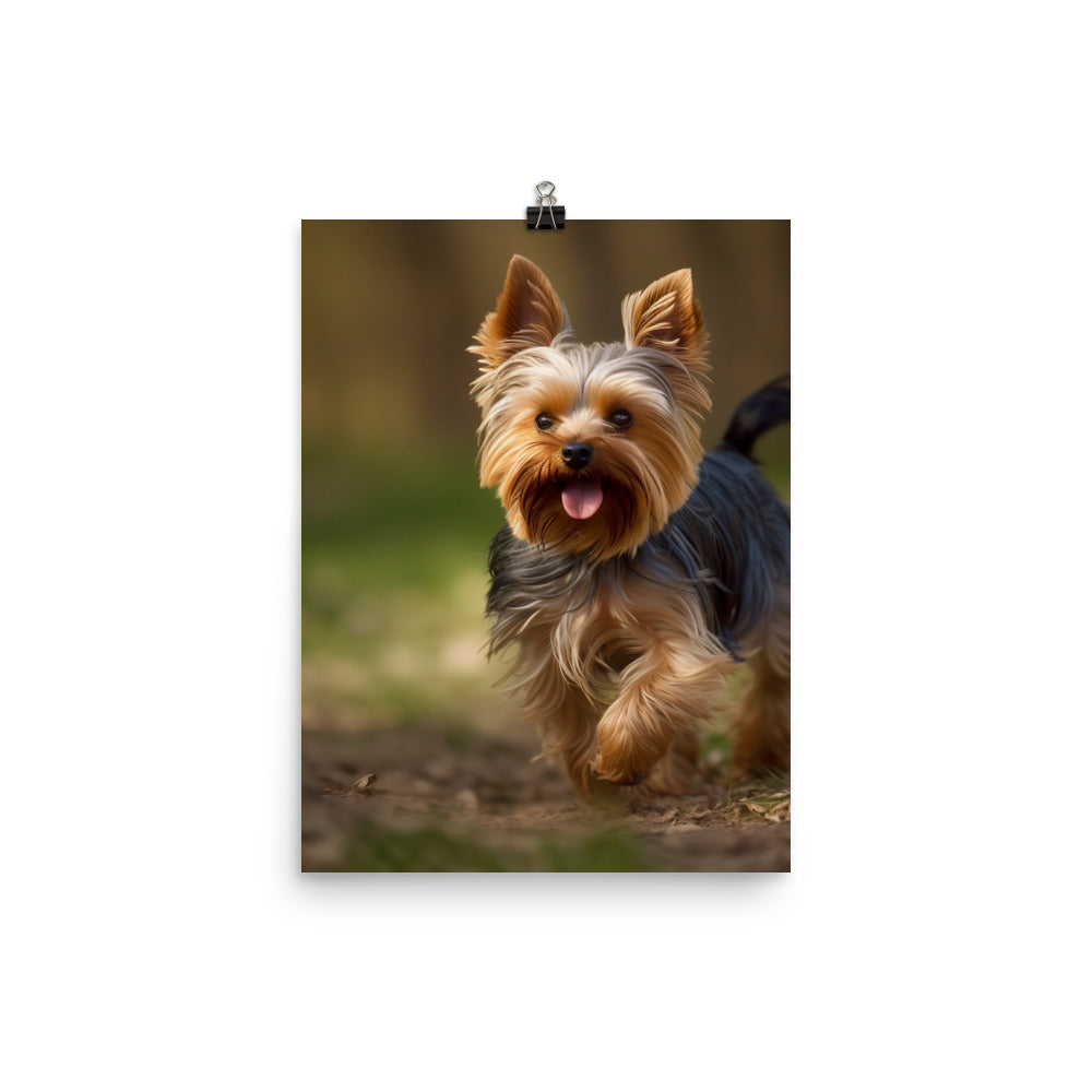 Yorkshire Terrier on-the-Go Photo paper poster - PosterfyAI.com