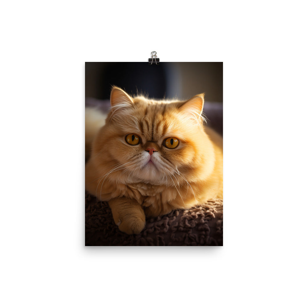 Exotic Shorthair Cat Photo paper poster - PosterfyAI.com