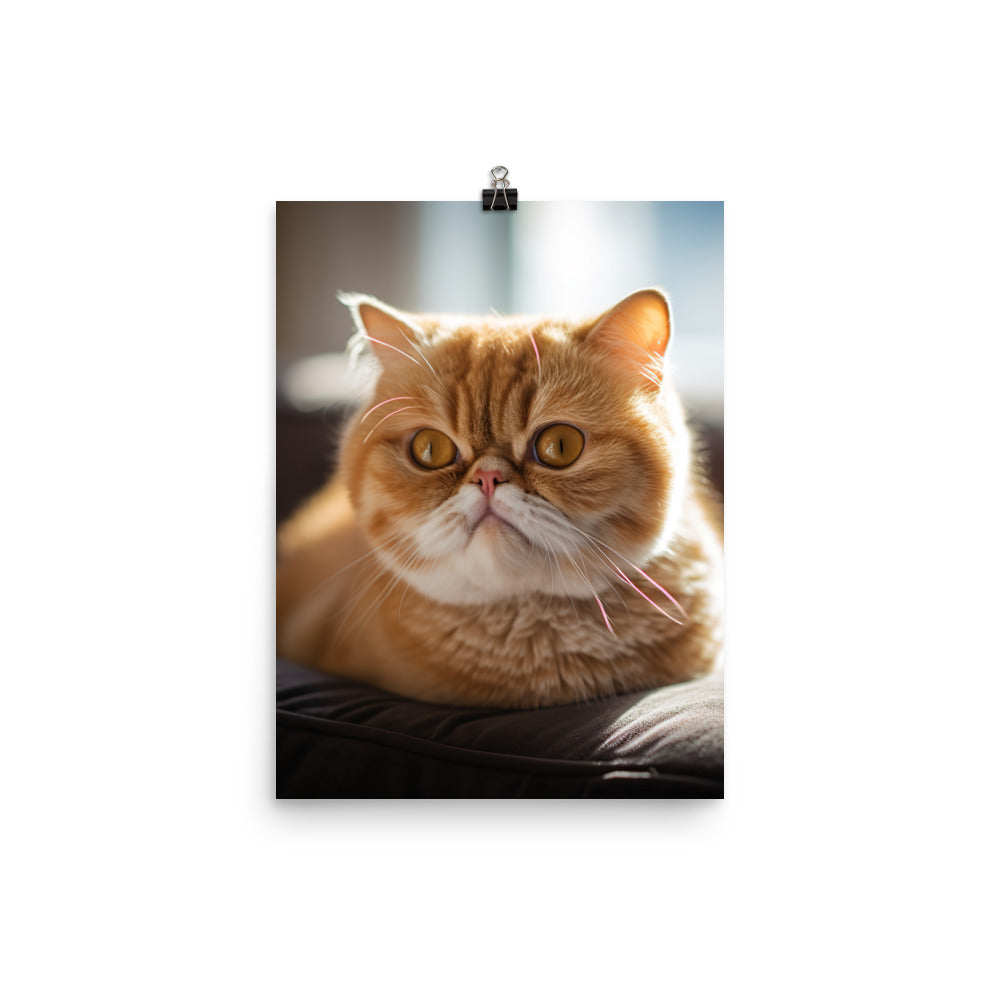 Exotic Shorthair Cat Photo paper poster - PosterfyAI.com