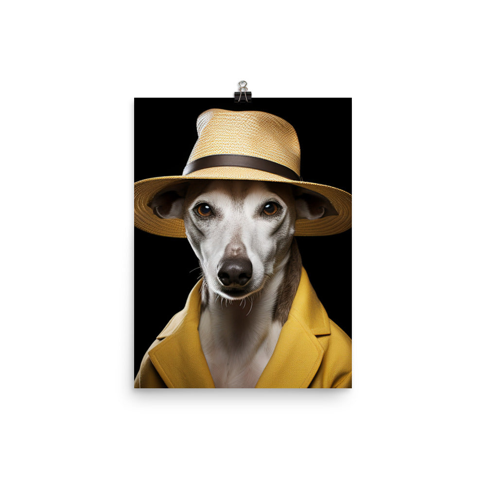 Whippet Fashionista Photo paper poster - PosterfyAI.com