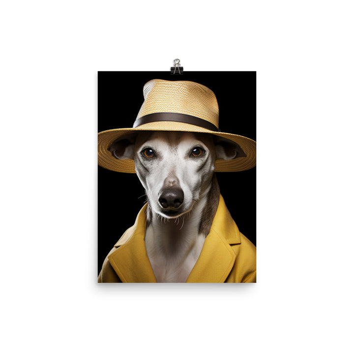 Whippet Fashionista Photo paper poster - PosterfyAI.com