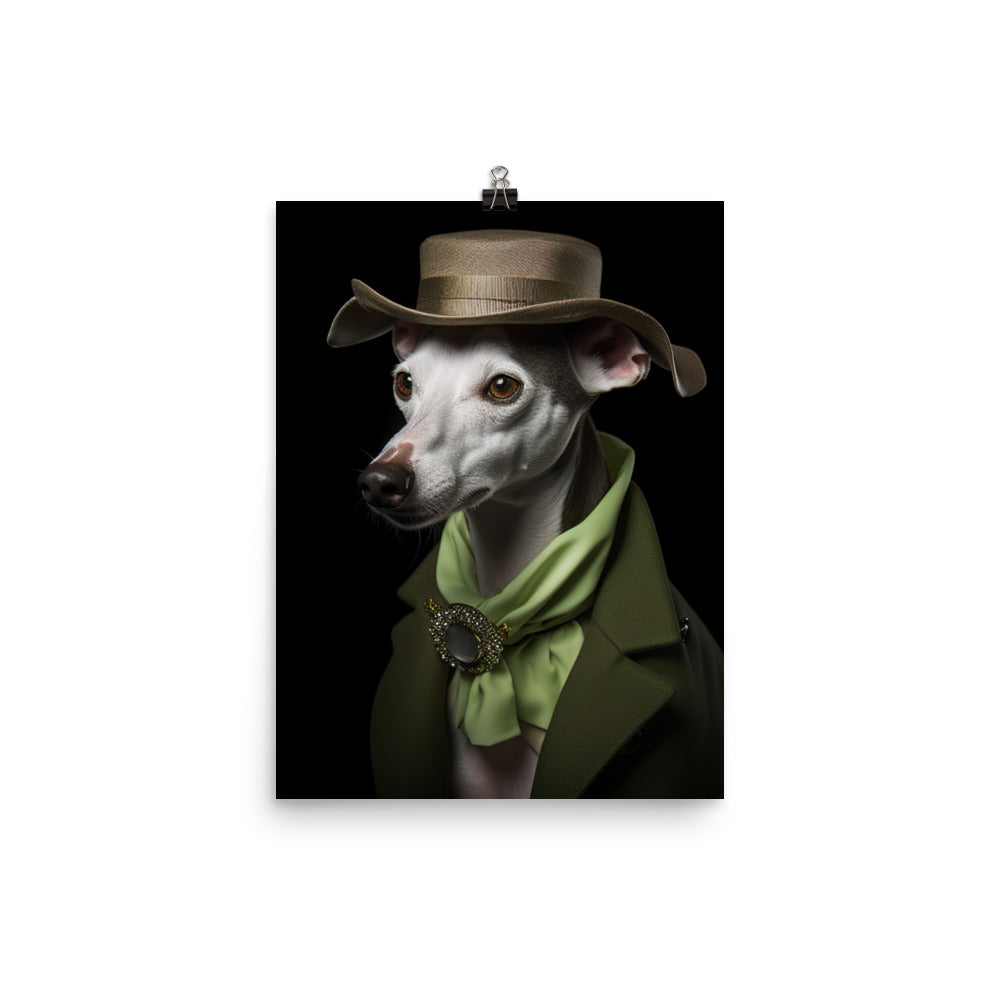 Whippet Fashionista Photo paper poster - PosterfyAI.com