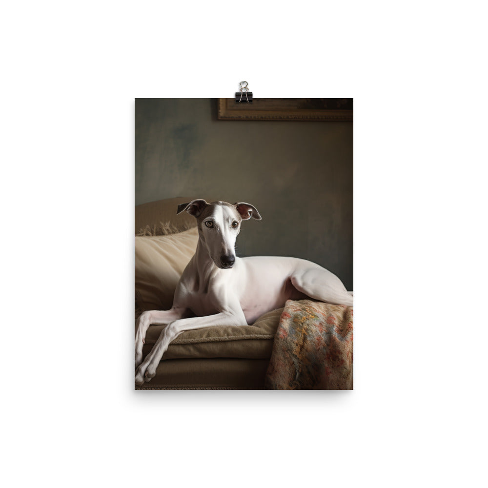 Whippet at Home Photo paper poster - PosterfyAI.com
