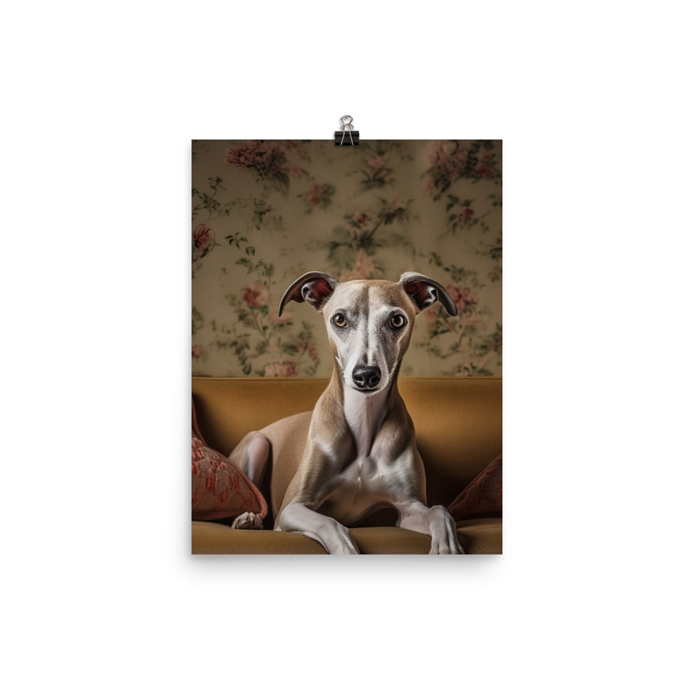 Whippet at Home Photo paper poster - PosterfyAI.com