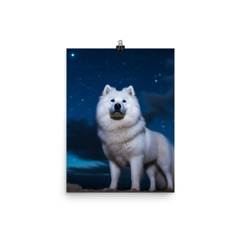 Samoyed Star Photo paper poster - PosterfyAI.com