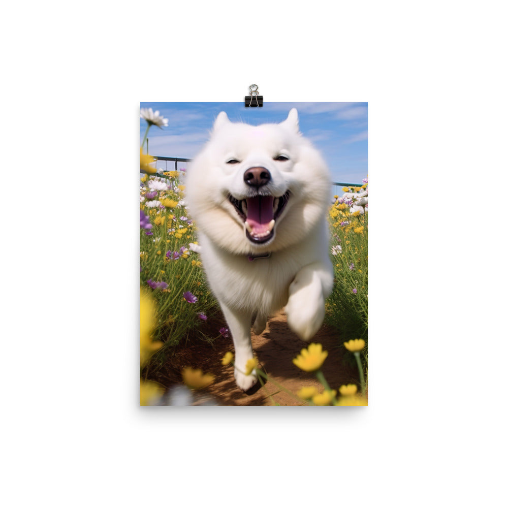 Samoyed Smile Photo paper poster - PosterfyAI.com