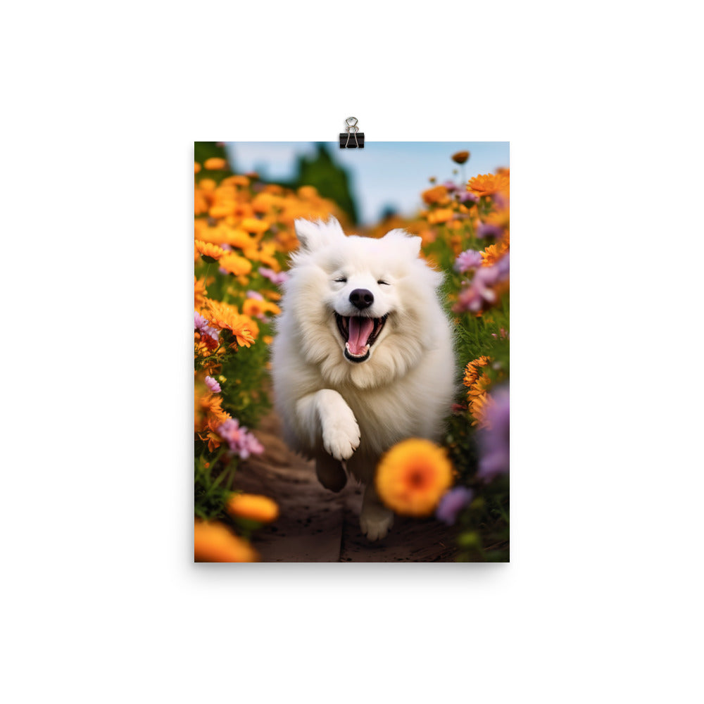 Samoyed Smile Photo paper poster - PosterfyAI.com