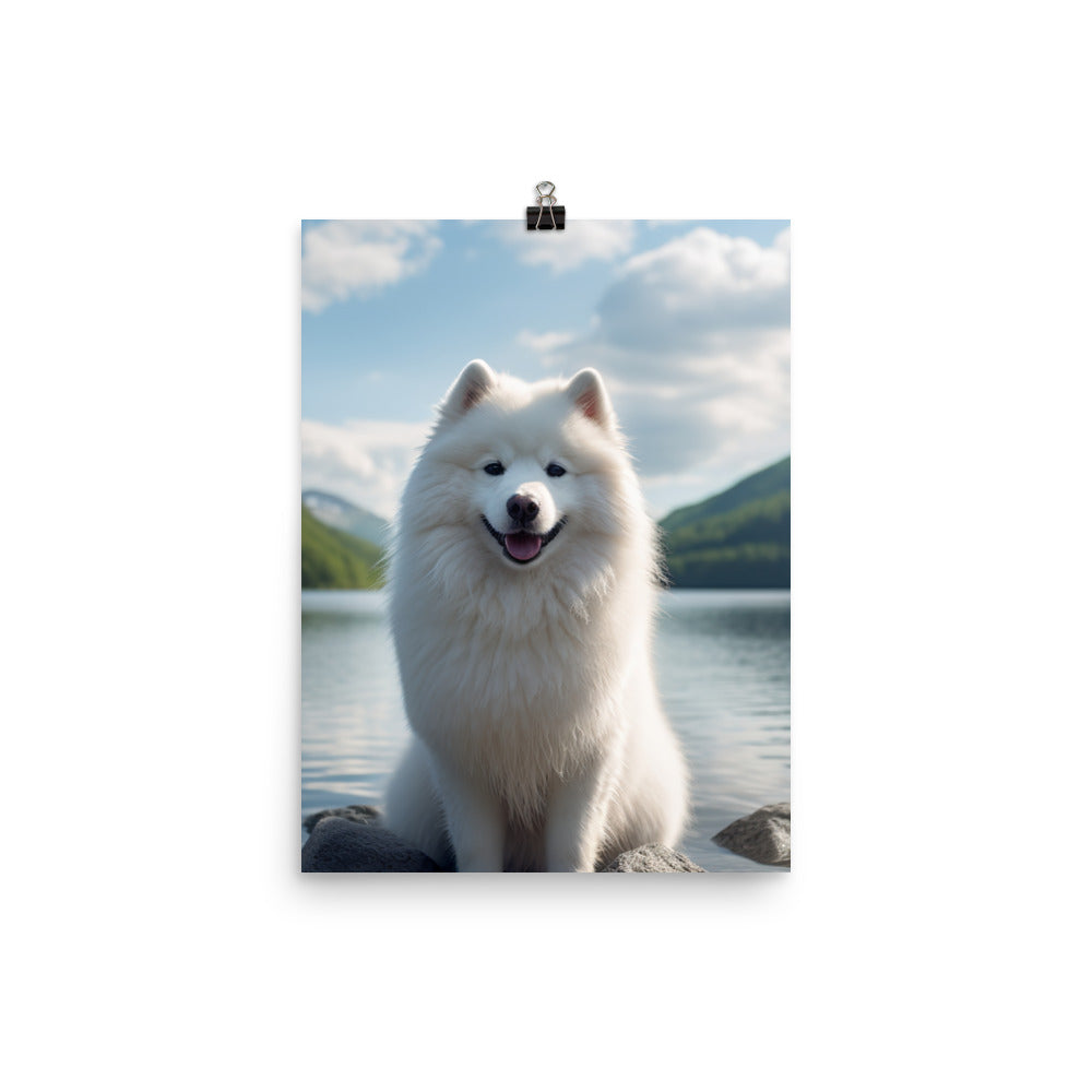 Samoyed Serenity Photo paper poster - PosterfyAI.com