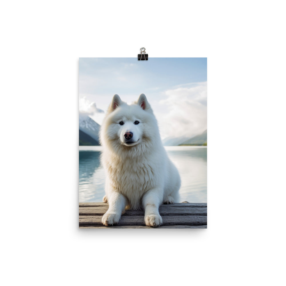 Samoyed Serenity Photo paper poster - PosterfyAI.com