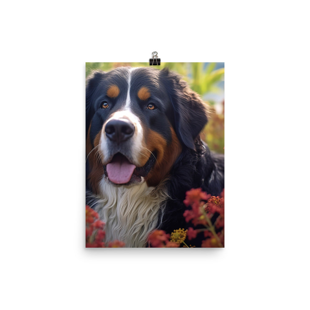 Regal Bernese Mountain Dog Photo paper poster - PosterfyAI.com