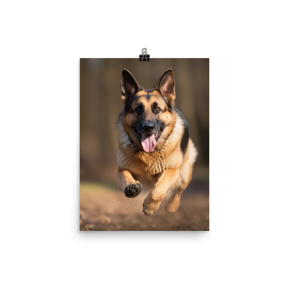 German Shepherd Photo paper poster - PosterfyAI.com