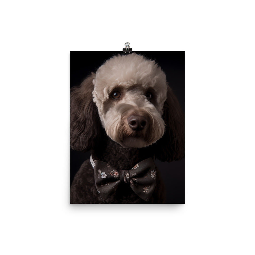 Poodle in a Bowtie Photo paper poster - PosterfyAI.com