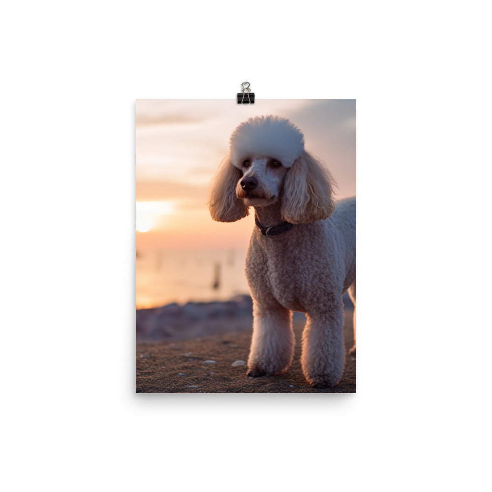 Poodle by the Seaside Photo paper poster - PosterfyAI.com
