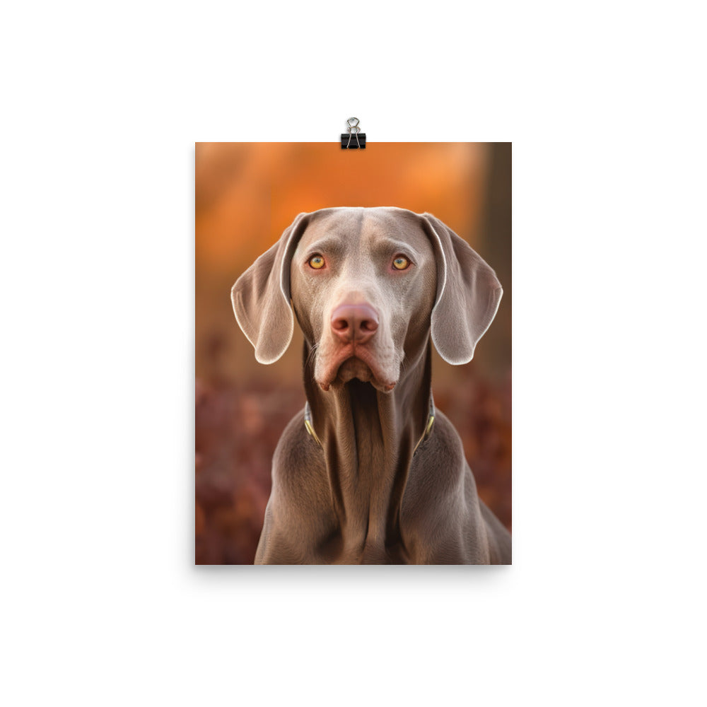 Majestic Weimaraner Photo paper poster - PosterfyAI.com