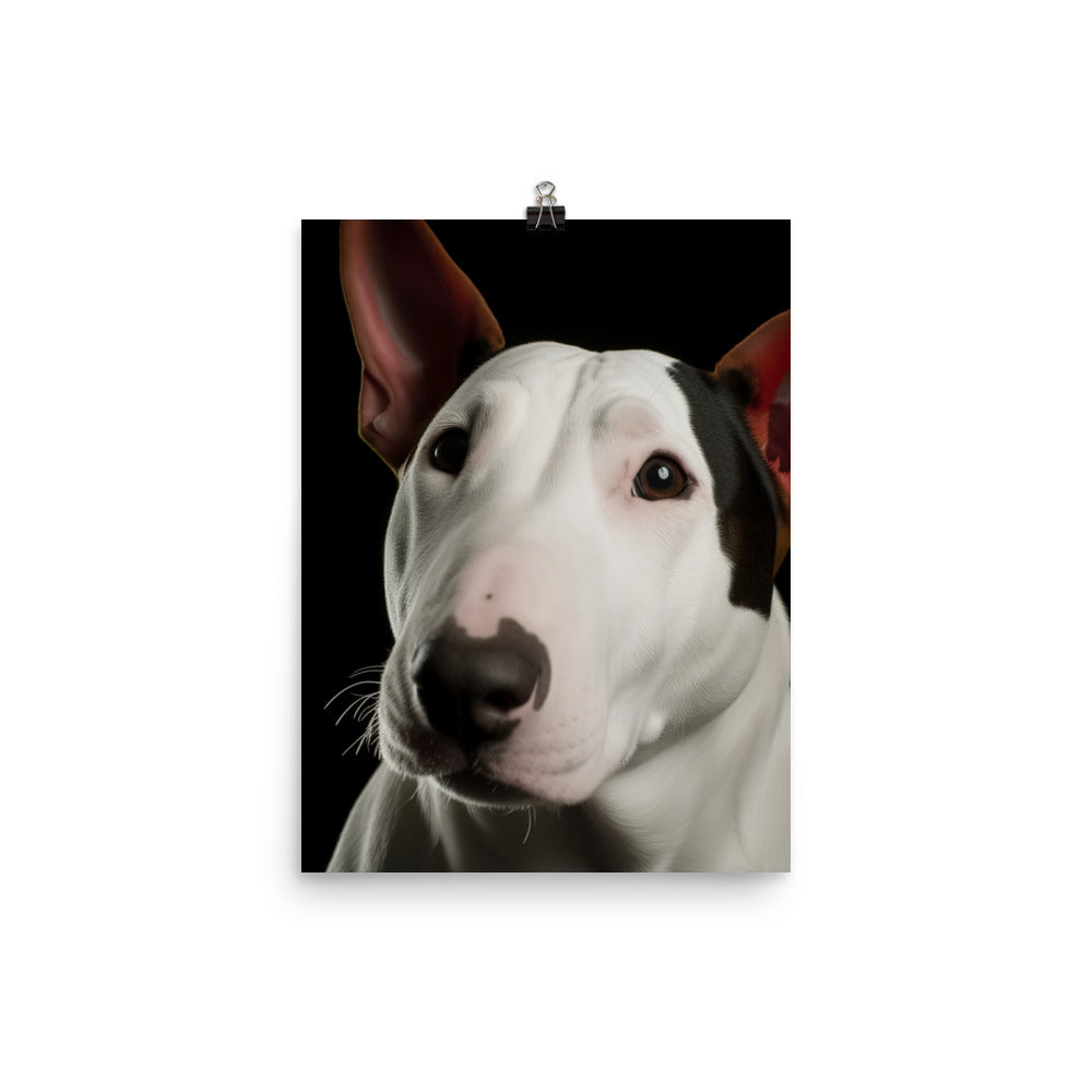 Majestic Bull Terrier Photo paper poster - PosterfyAI.com