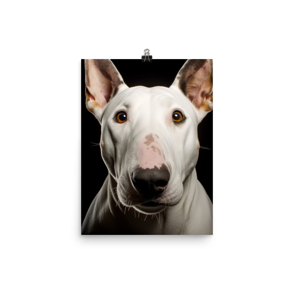 Majestic Bull Terrier Photo paper poster - PosterfyAI.com