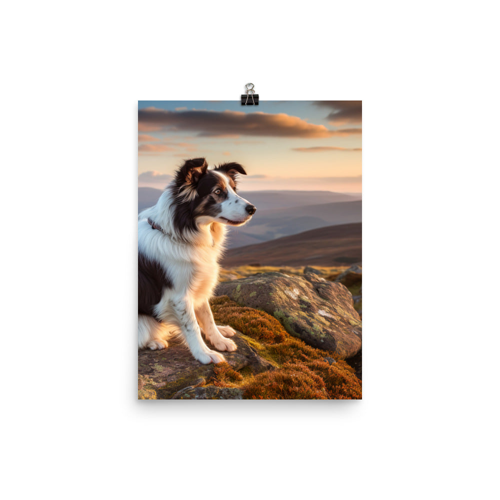Majestic Border Collie Photo paper poster - PosterfyAI.com
