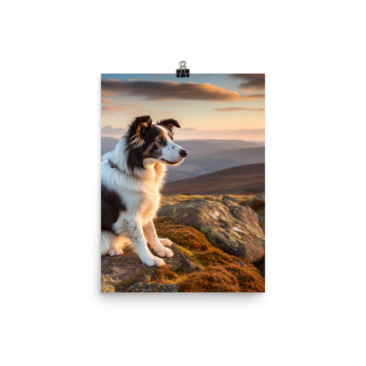 Majestic Border Collie Photo paper poster - PosterfyAI.com