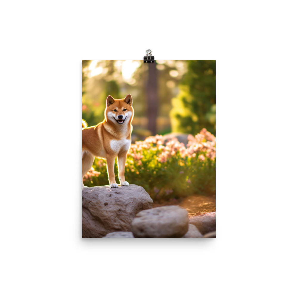 Magnificent Shiba Inu Photo paper poster - PosterfyAI.com