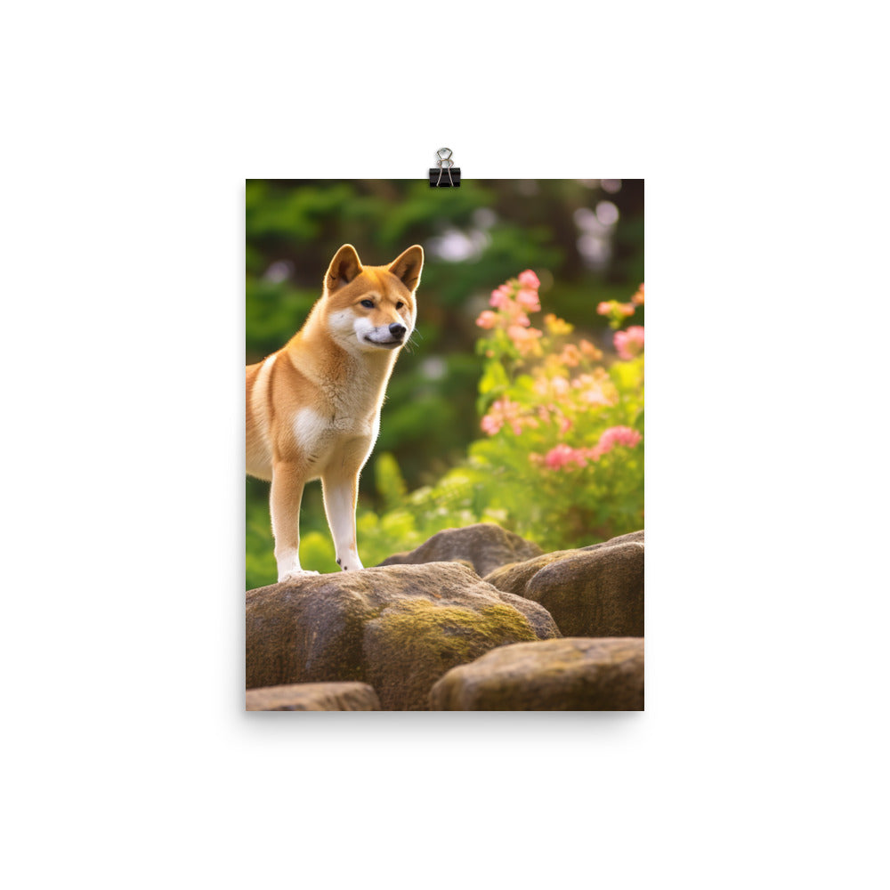 Magnificent Shiba Inu Photo paper poster - PosterfyAI.com