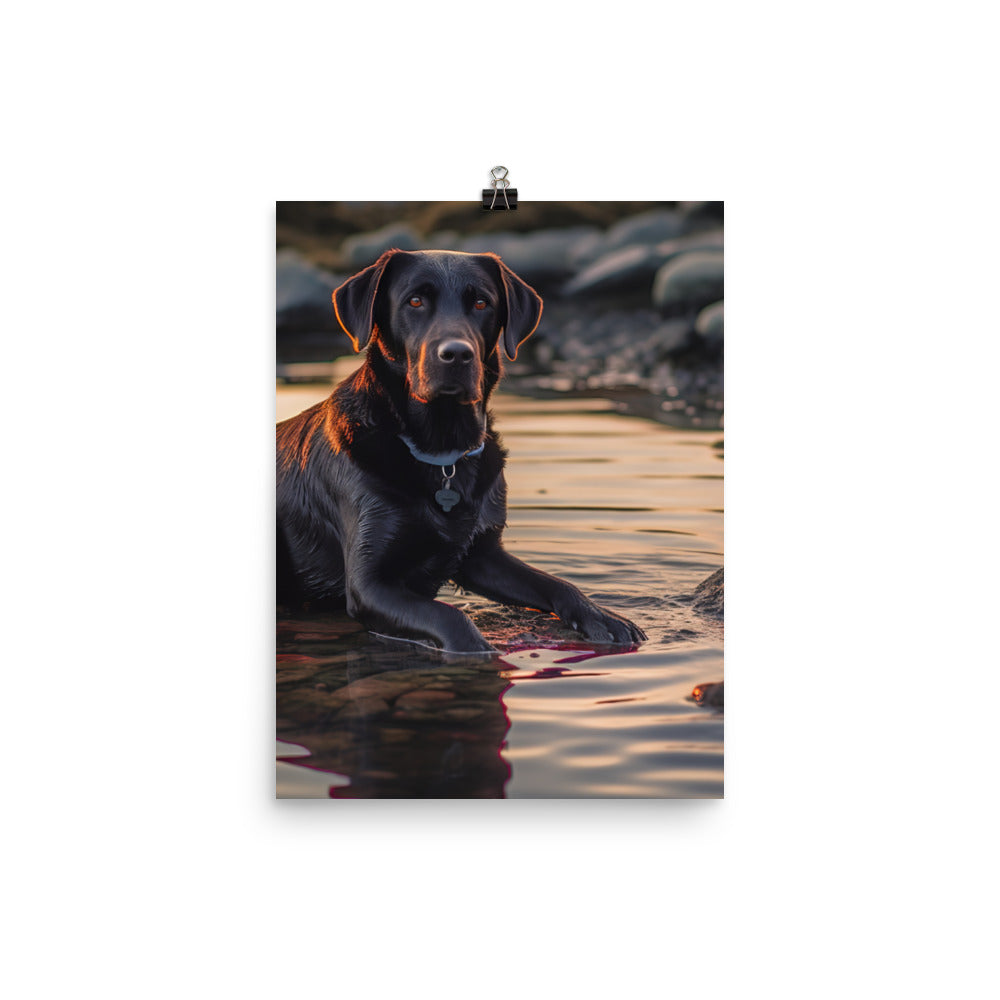 Intelligent Labrador Retriever Photo paper poster - PosterfyAI.com