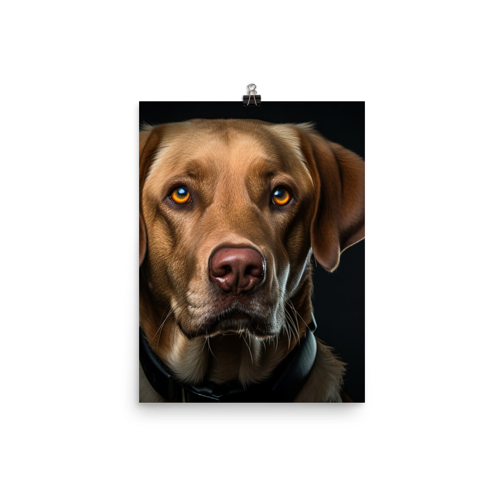 Intelligent Labrador Retriever Photo paper poster - PosterfyAI.com