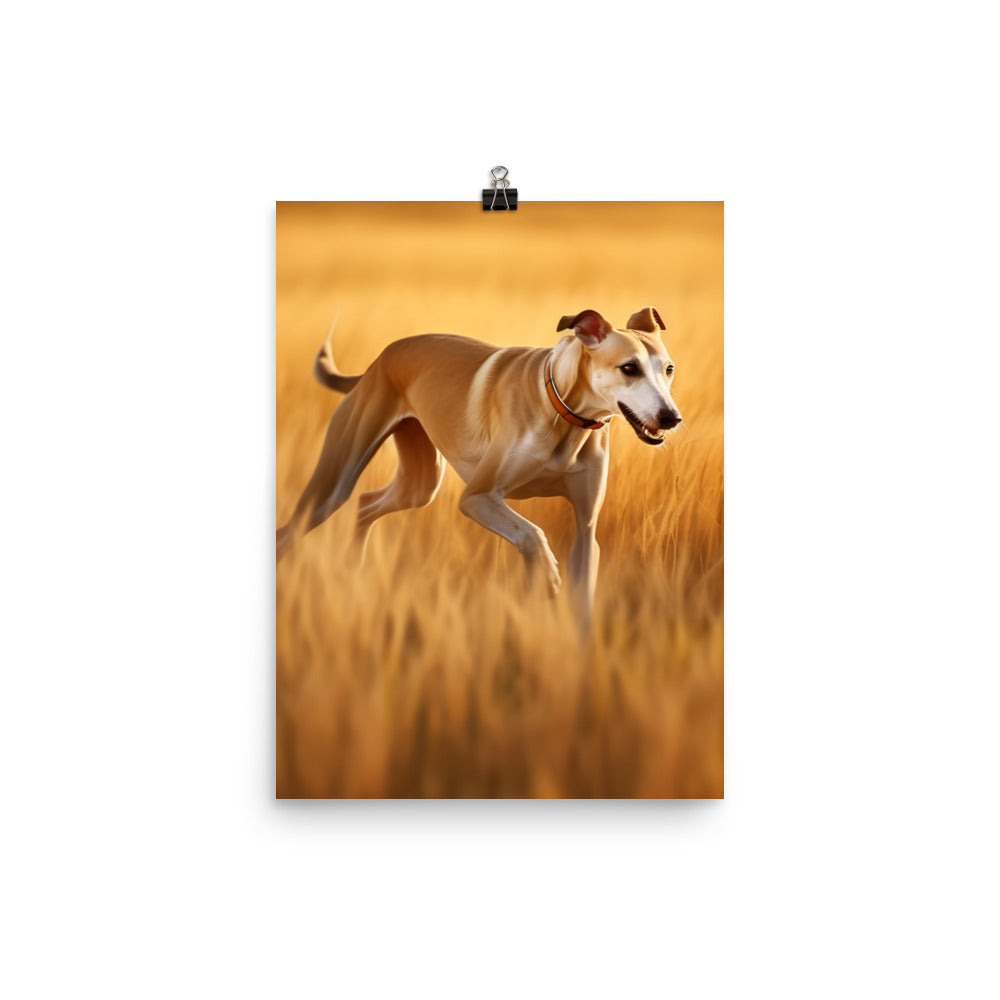 Graceful Greyhound Photo paper poster - PosterfyAI.com