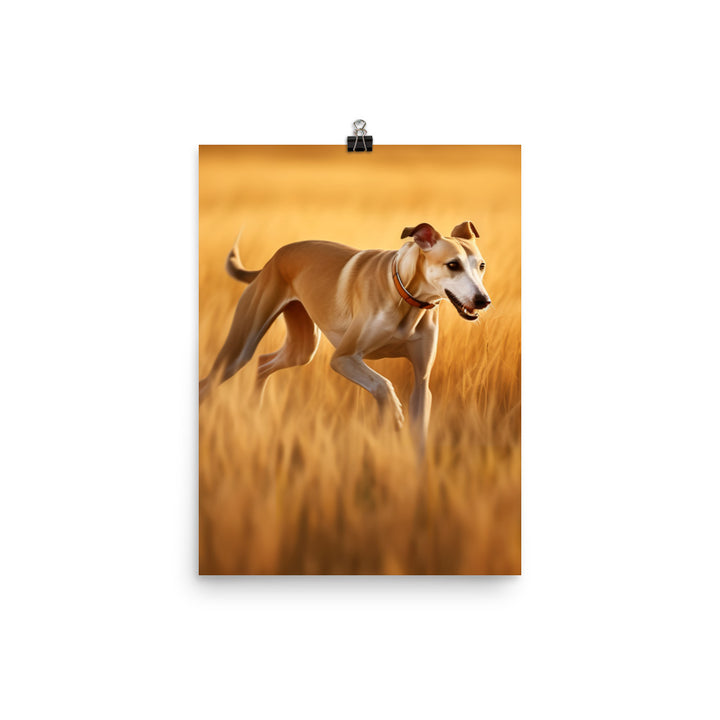 Graceful Greyhound Photo paper poster - PosterfyAI.com
