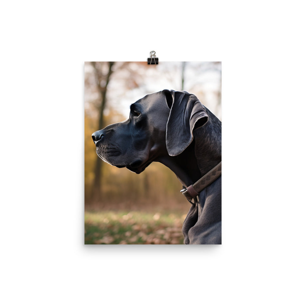 Graceful Great Dane Gazing Photo paper poster - PosterfyAI.com