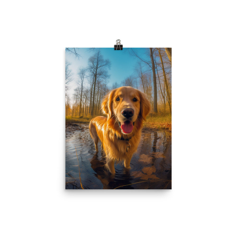 Golden Retriever Photo paper poster - PosterfyAI.com
