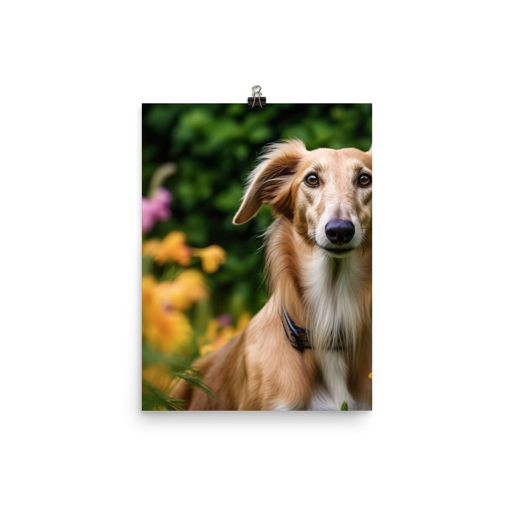 Elegant Saluki Photo paper poster - PosterfyAI.com