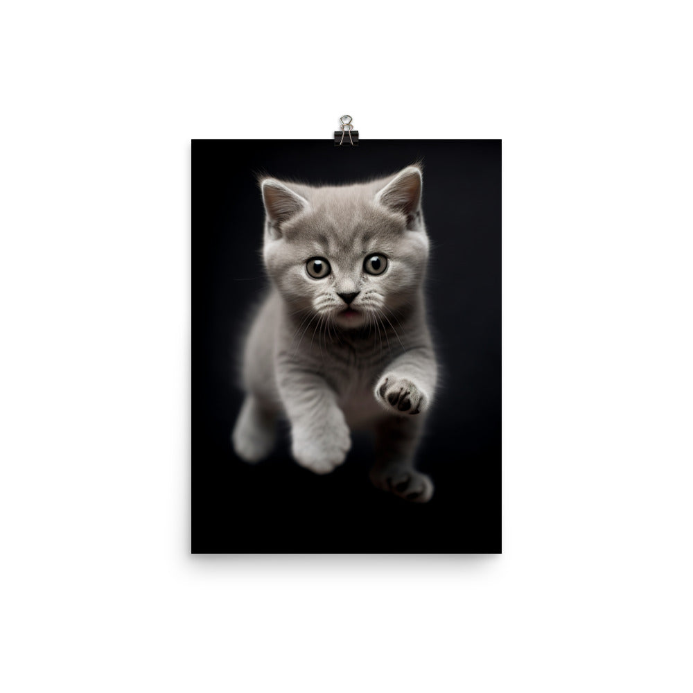 British Shorthair Kittens Photo paper poster - PosterfyAI.com