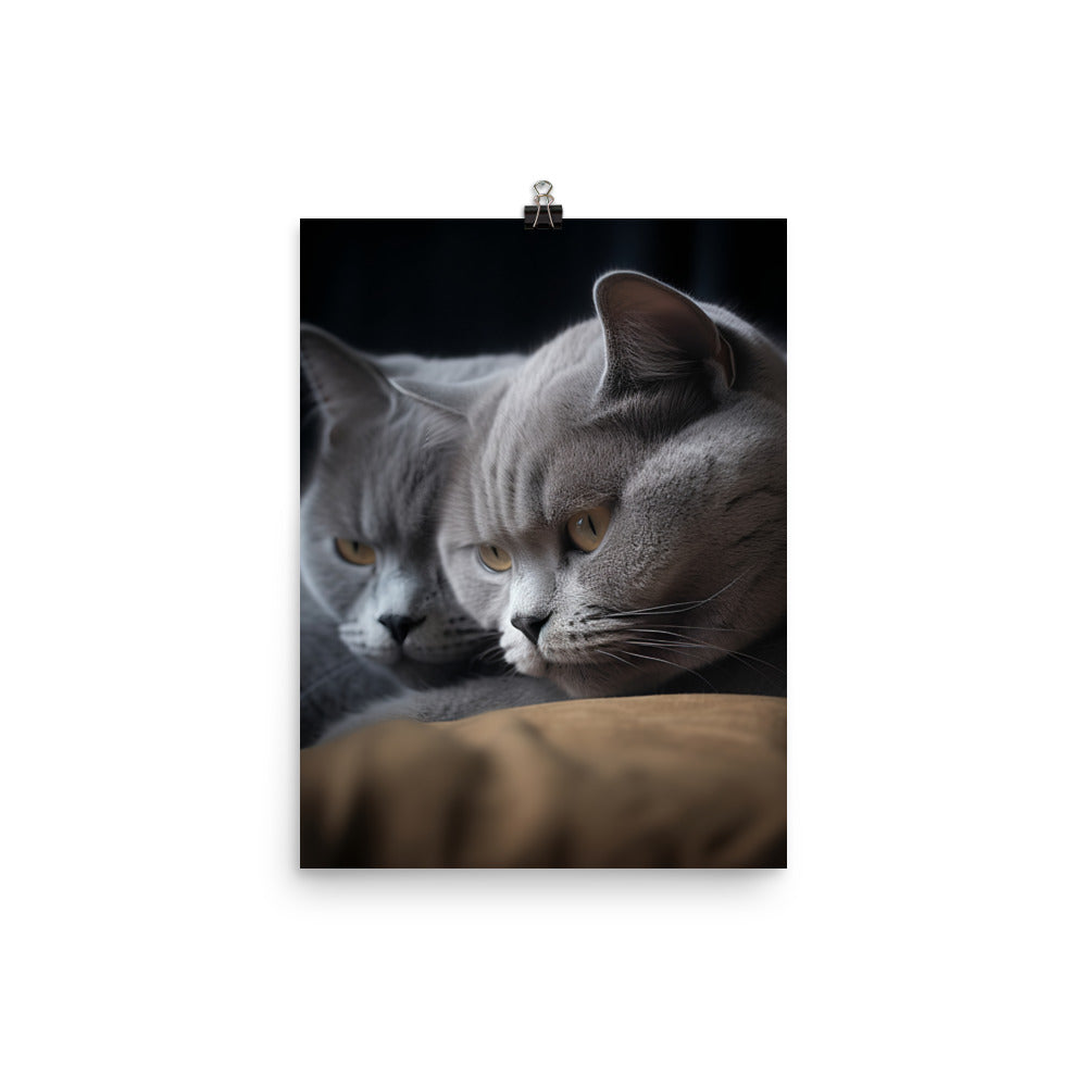 British Shorthair Cat Photo paper poster - PosterfyAI.com