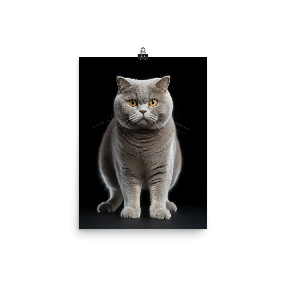 British Shorthair Cat Photo paper poster - PosterfyAI.com