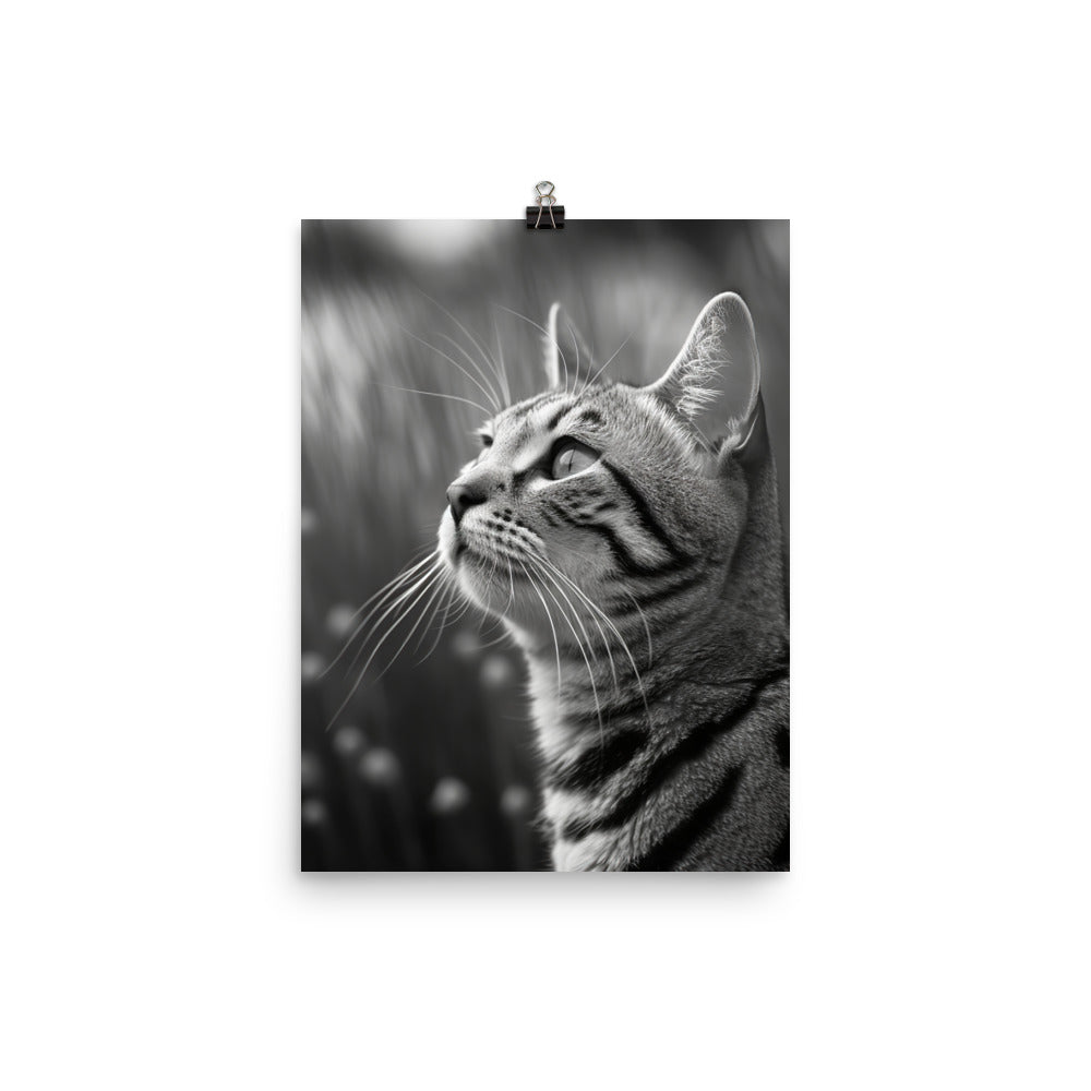 Egyptian Mau Cat Photo paper poster - PosterfyAI.com