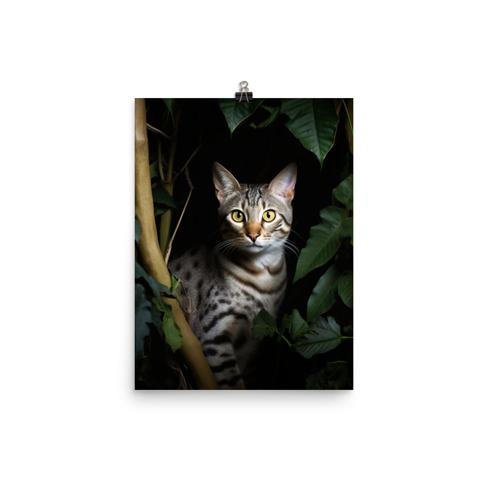 Egyptian Mau Cat Photo paper poster - PosterfyAI.com