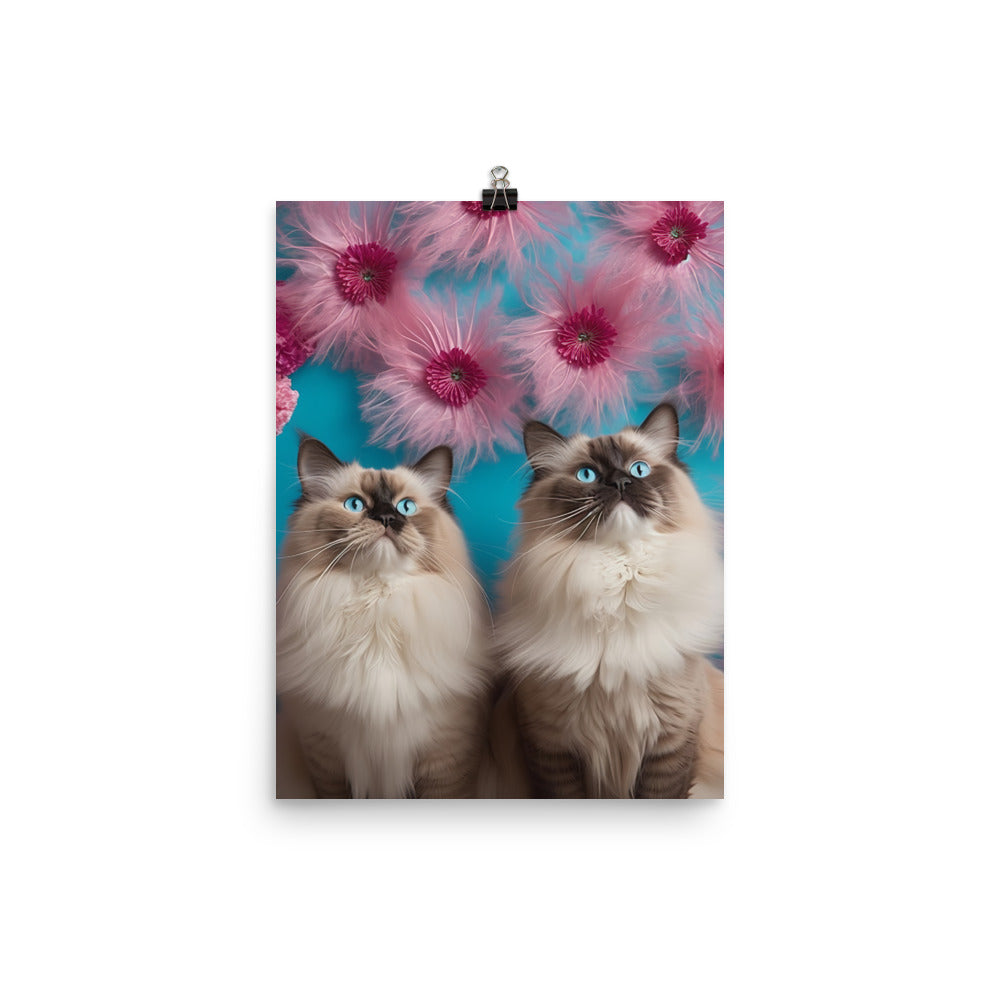 Ragdoll in Wonderland Photo paper poster - PosterfyAI.com