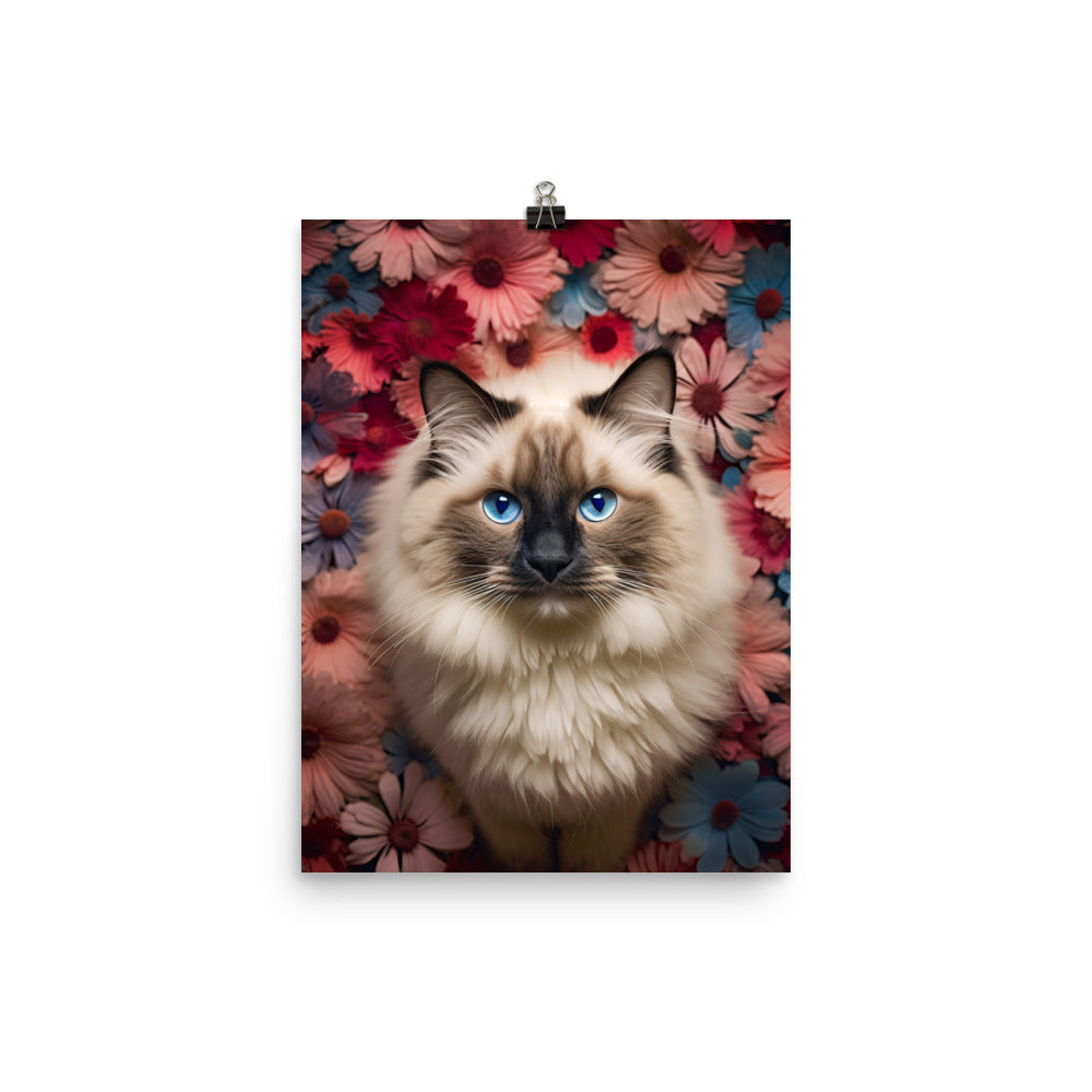 Ragdoll in Wonderland Photo paper poster - PosterfyAI.com