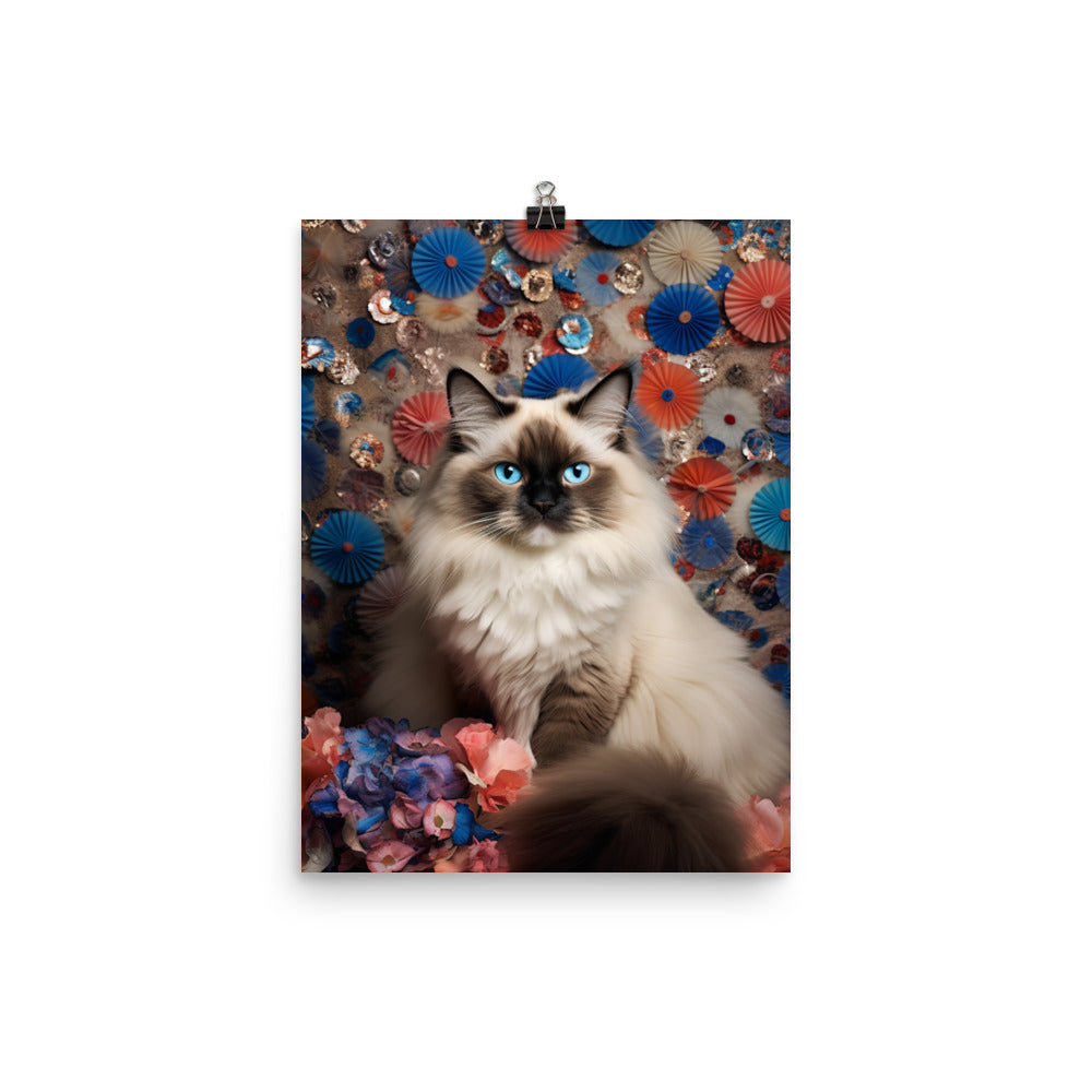 Ragdoll in Wonderland Photo paper poster - PosterfyAI.com