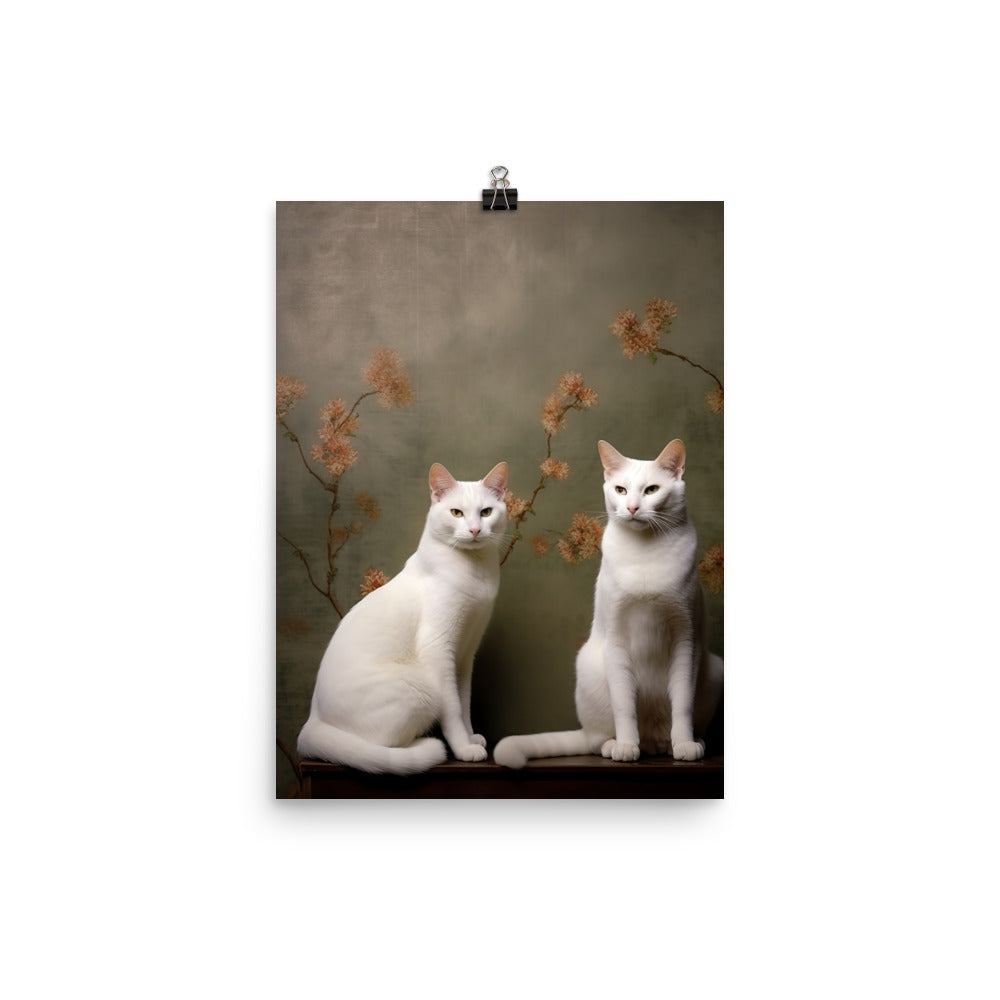 Japanese Bobtail Cat Photo paper poster - PosterfyAI.com
