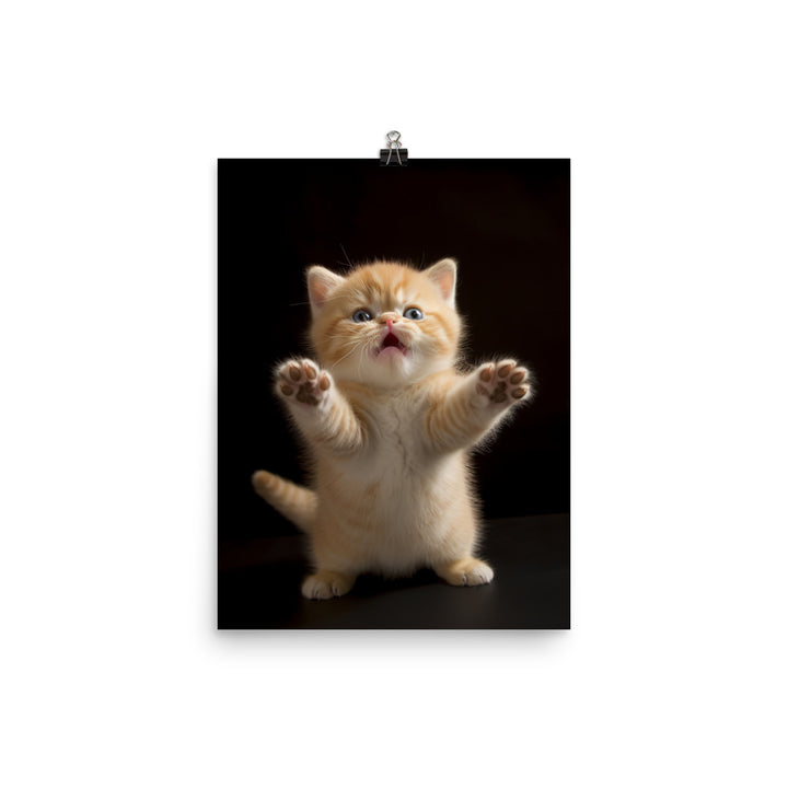 Exotic Shorthair Kitten Photo paper poster - PosterfyAI.com