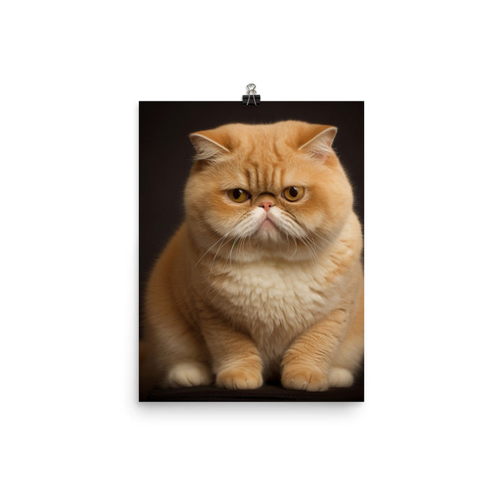 Elegance of Exotic Shorthair Cat Photo paper poster - PosterfyAI.com