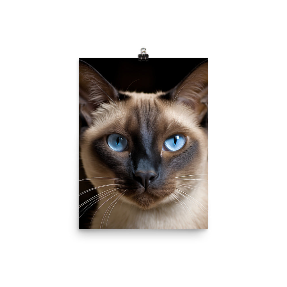 Majestic Siamese Beauty Photo paper poster - PosterfyAI.com