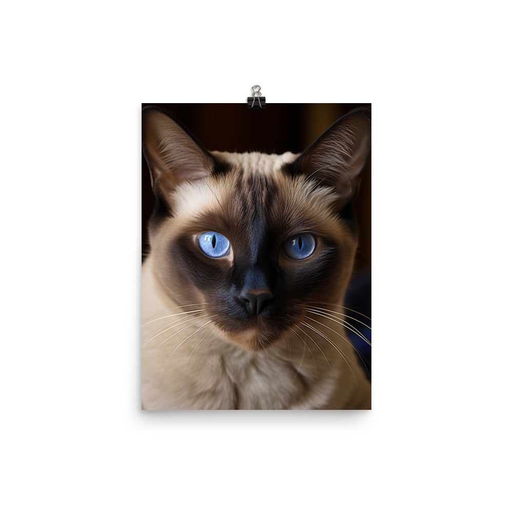 Majestic Siamese Beauty Photo paper poster - PosterfyAI.com