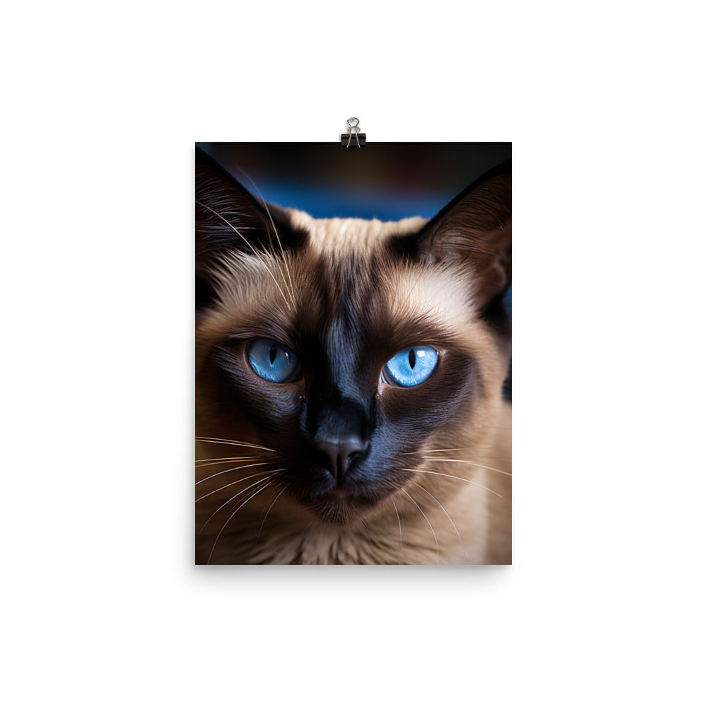 Majestic Siamese Beauty Photo paper poster - PosterfyAI.com