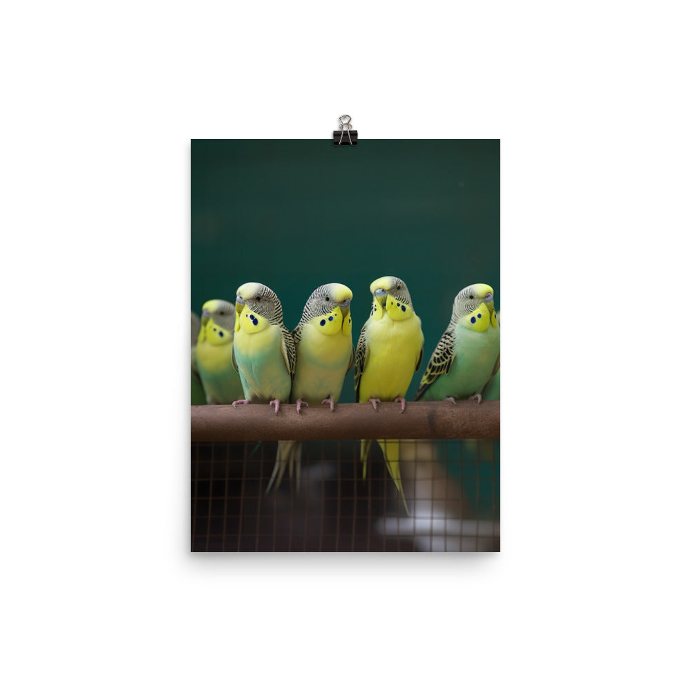 Budgerigar Photo paper poster - PosterfyAI.com