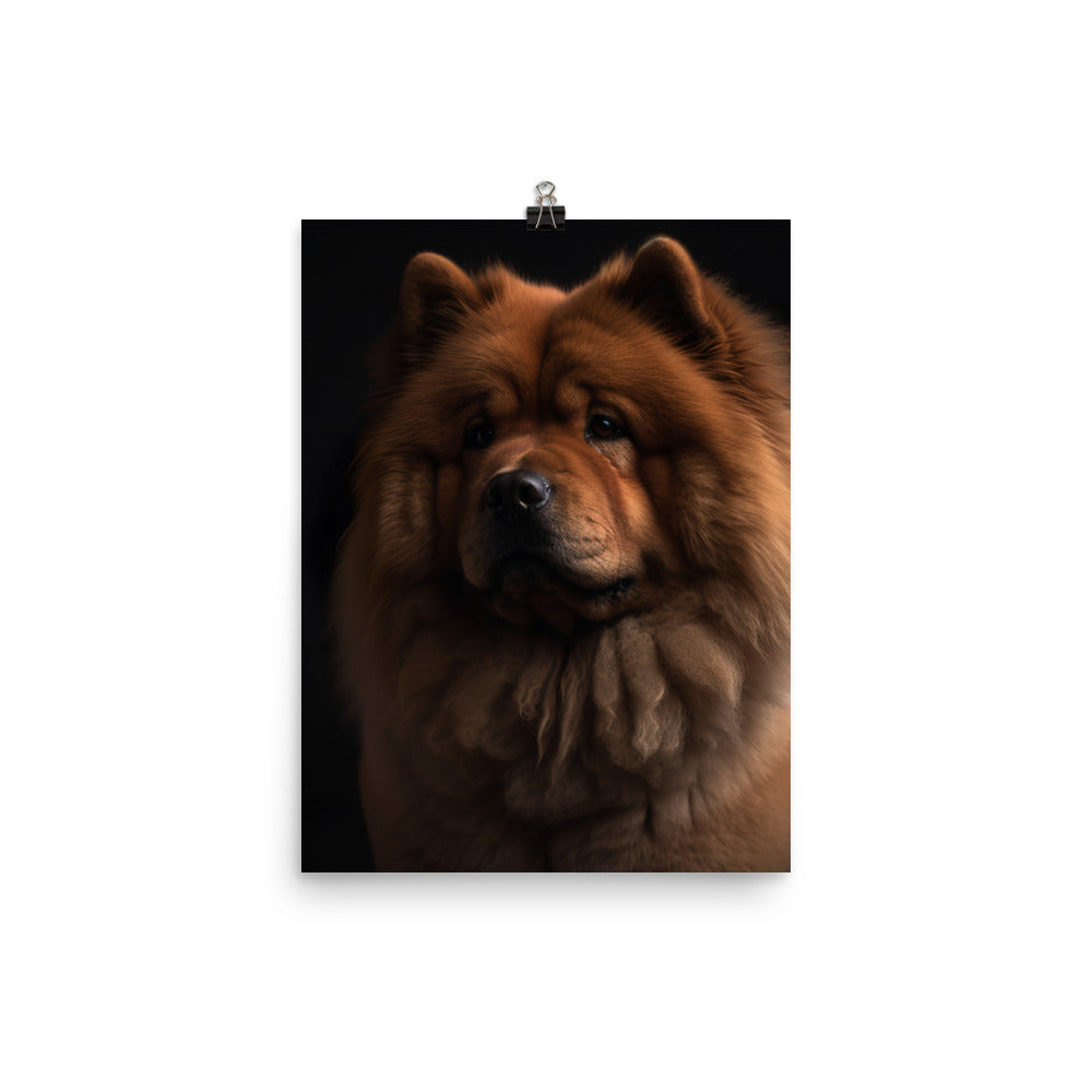 Chow Chow Sitting Proudly Photo paper poster - PosterfyAI.com